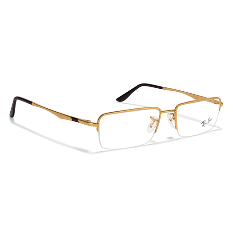 Rayban Golden Half Rim Frame - NOOR CHASHMA GHAR